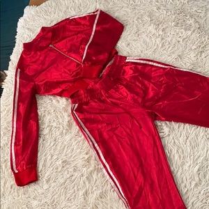 Red jumpsuit